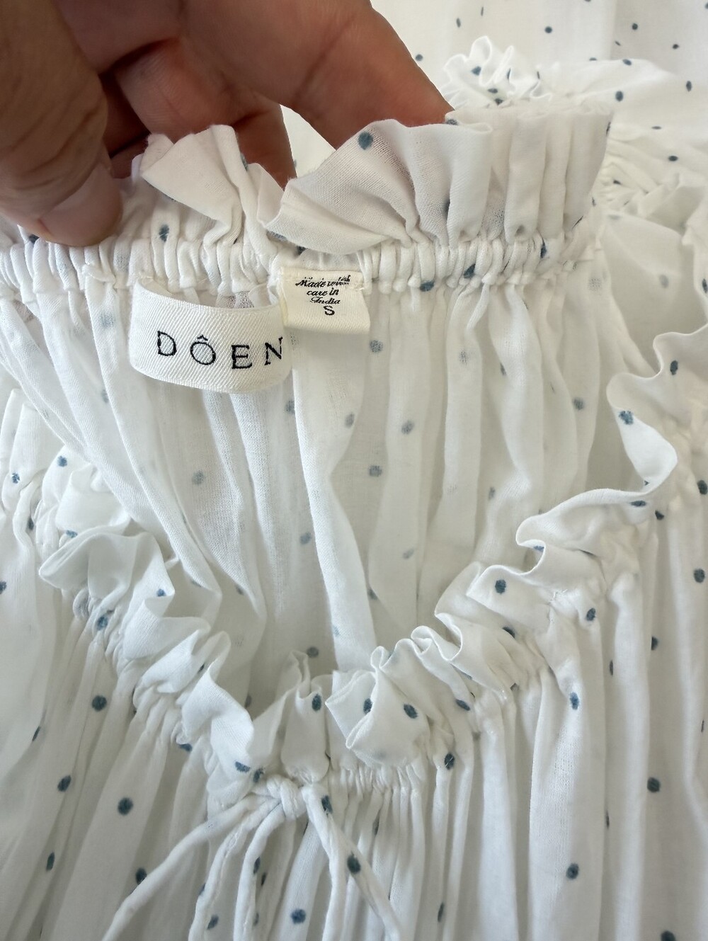 Doen ISCHIA DRESS IN SALT FLOCK DOT - Picture 11 of 12